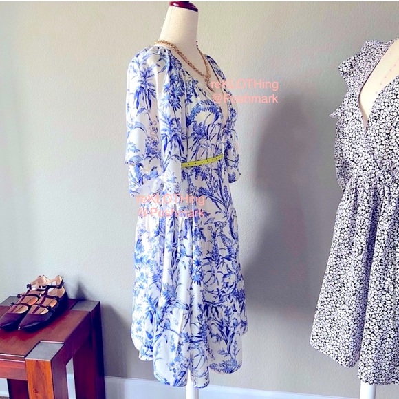 H&M A-line Spring Floral Raglan-sleeved Dress - Picture 3 of 14